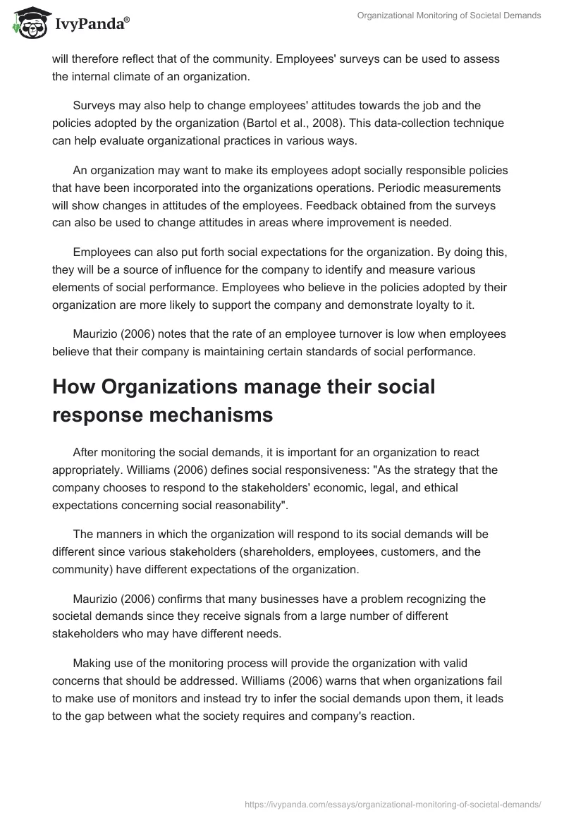 Organizational Monitoring of Societal Demands. Page 3