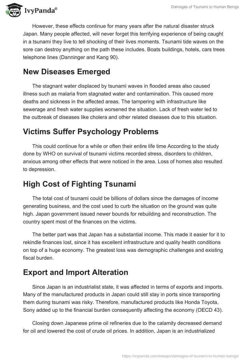 Damages of Tsunami to Human Beings. Page 2