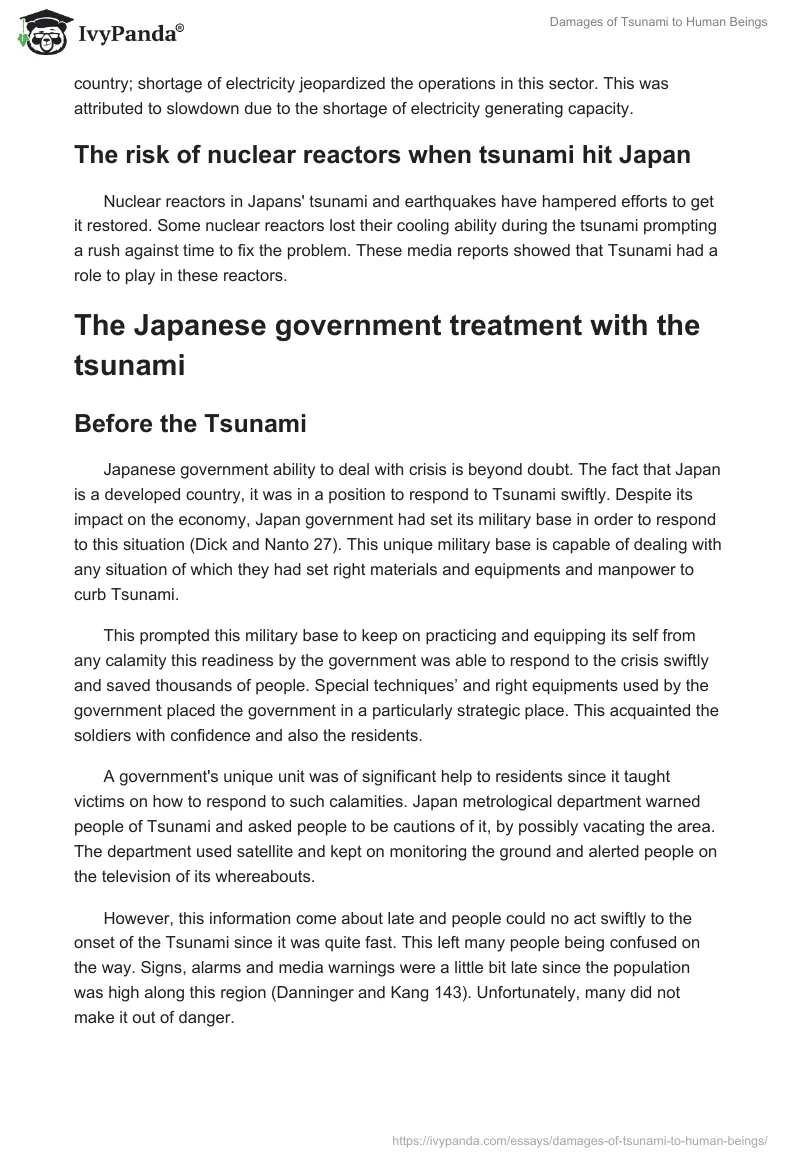 Damages of Tsunami to Human Beings. Page 3