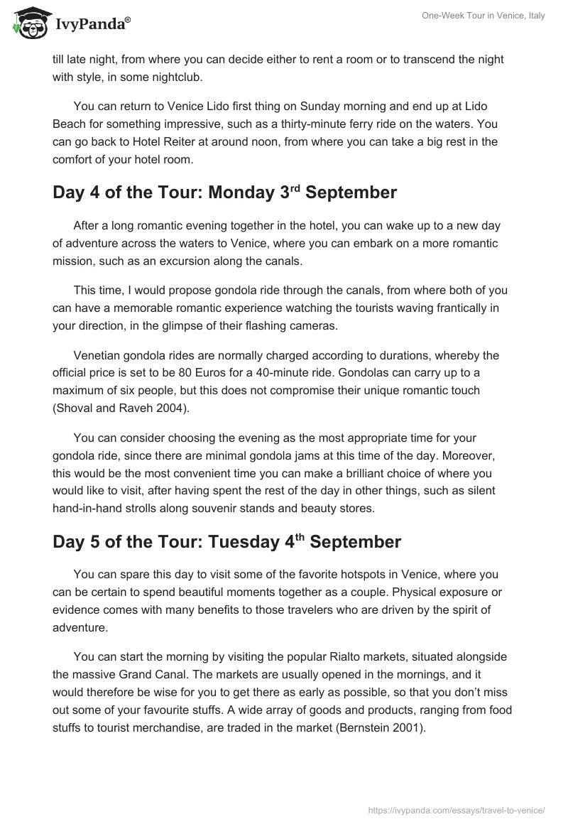 One-Week Tour in Venice, Italy. Page 5
