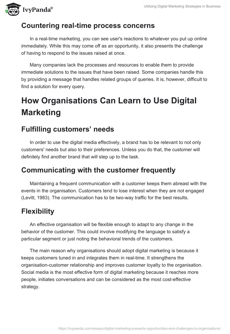 Utilizing Digital Marketing Strategies in Business. Page 4