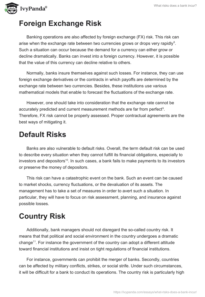 What risks does a bank incur?. Page 3