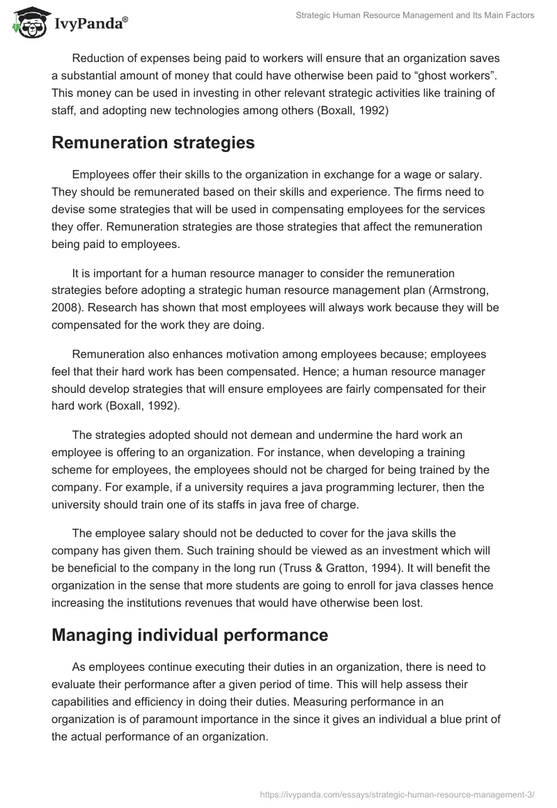 Strategic Human Resource Management and Its Main Factors. Page 4