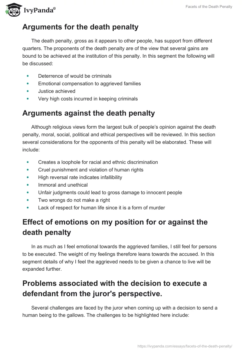 Facets of the Death Penalty. Page 2