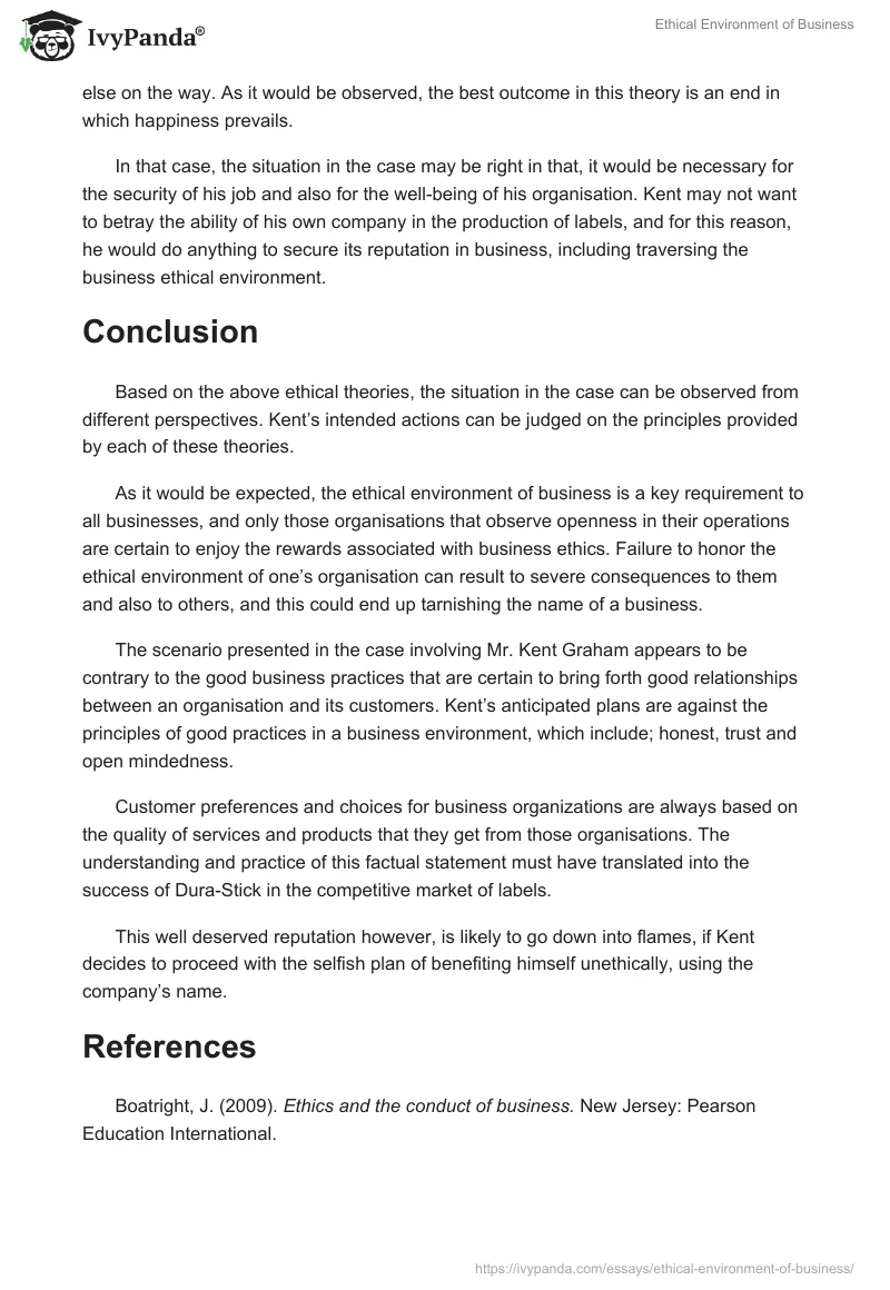 Ethical Environment of Business. Page 5