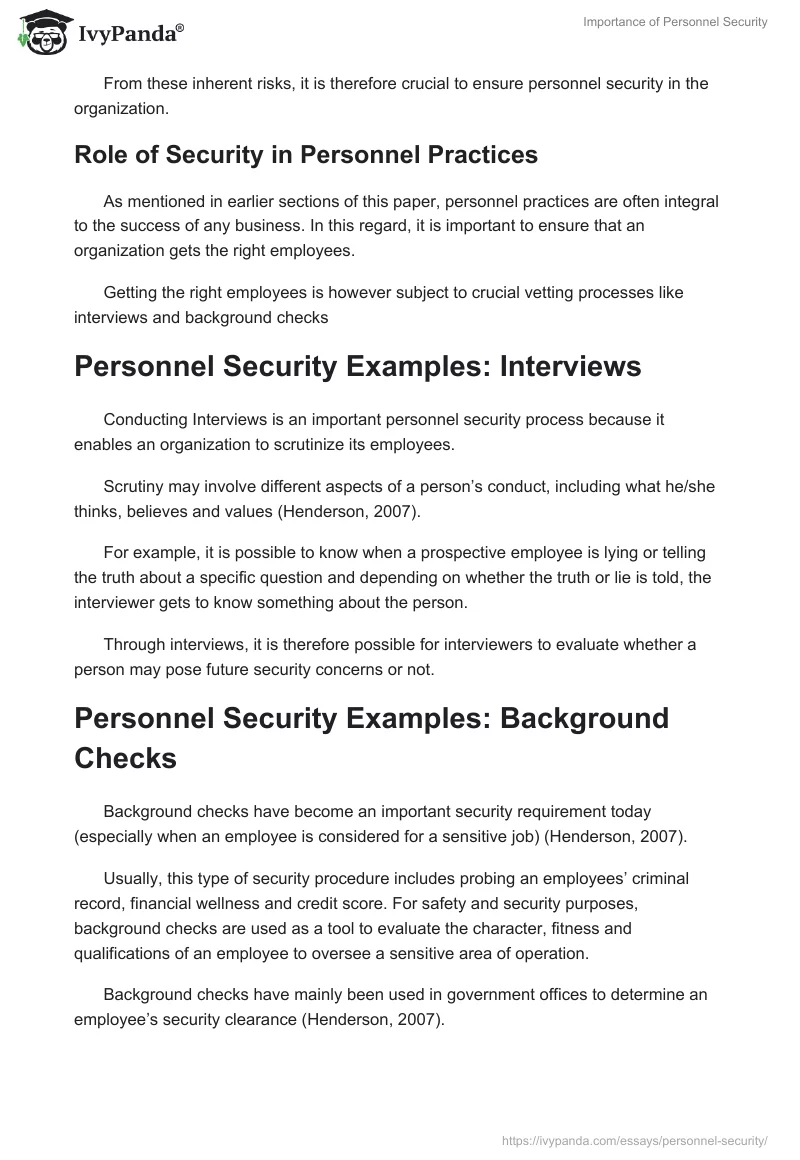 Importance of Personnel Security. Page 2