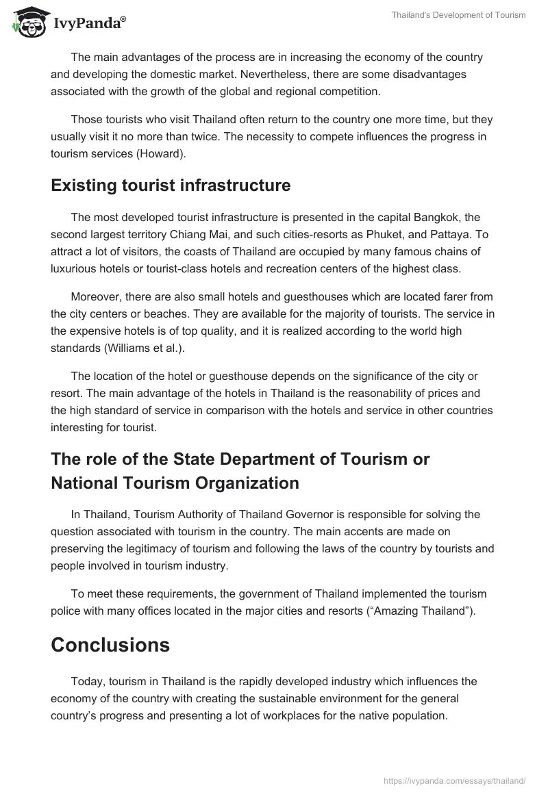 Thailand's Development of Tourism. Page 4