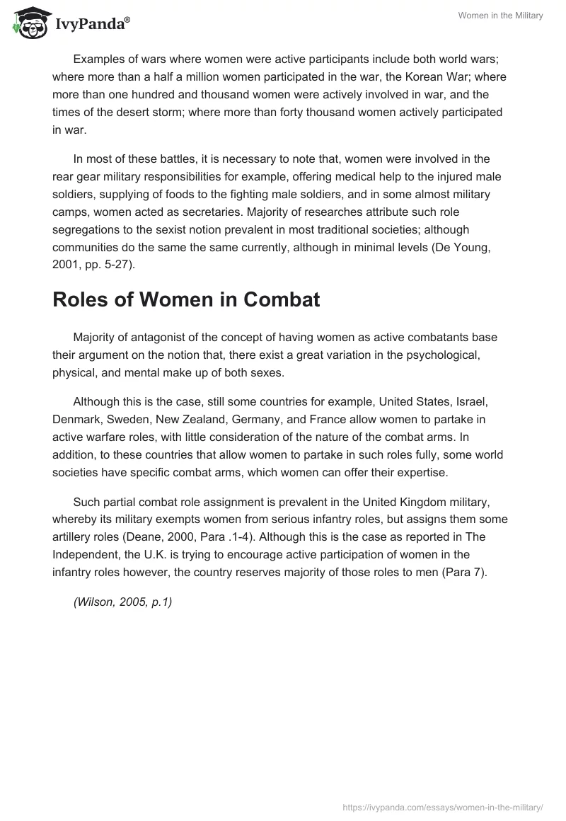 Women in the Military. Page 2
