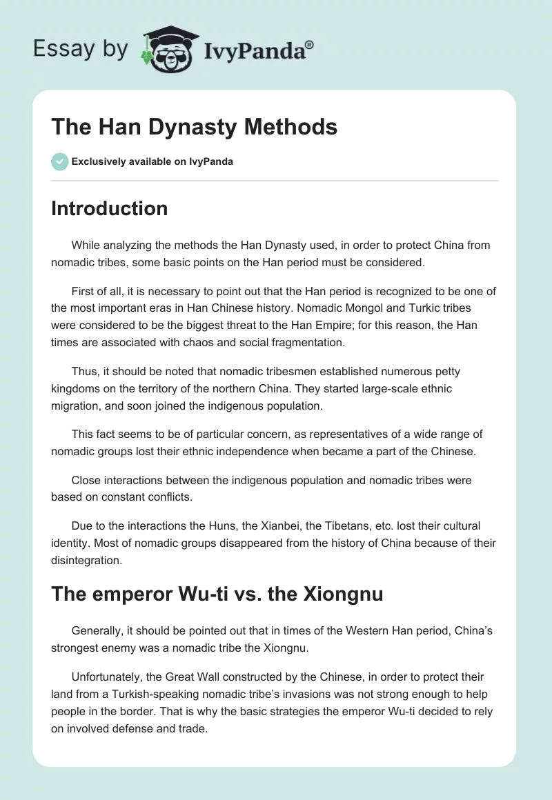 The Han Dynasty Methods. Page 1