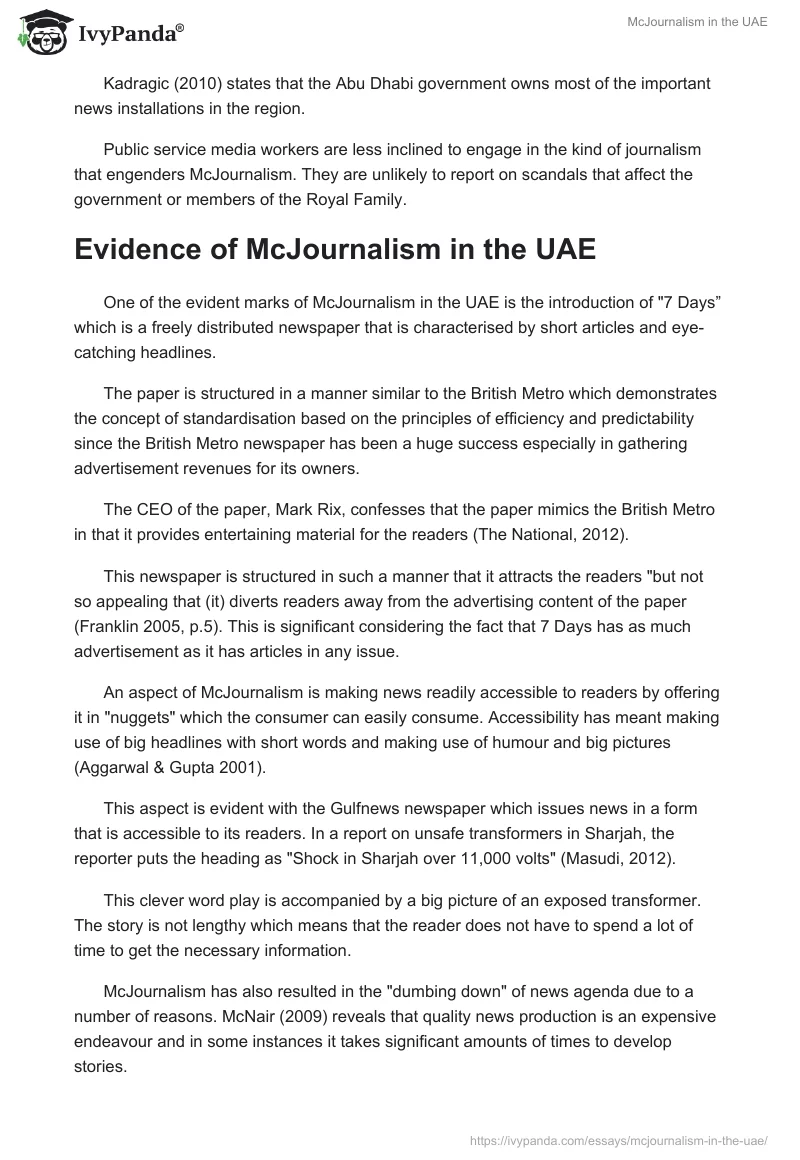 McJournalism in the UAE. Page 4