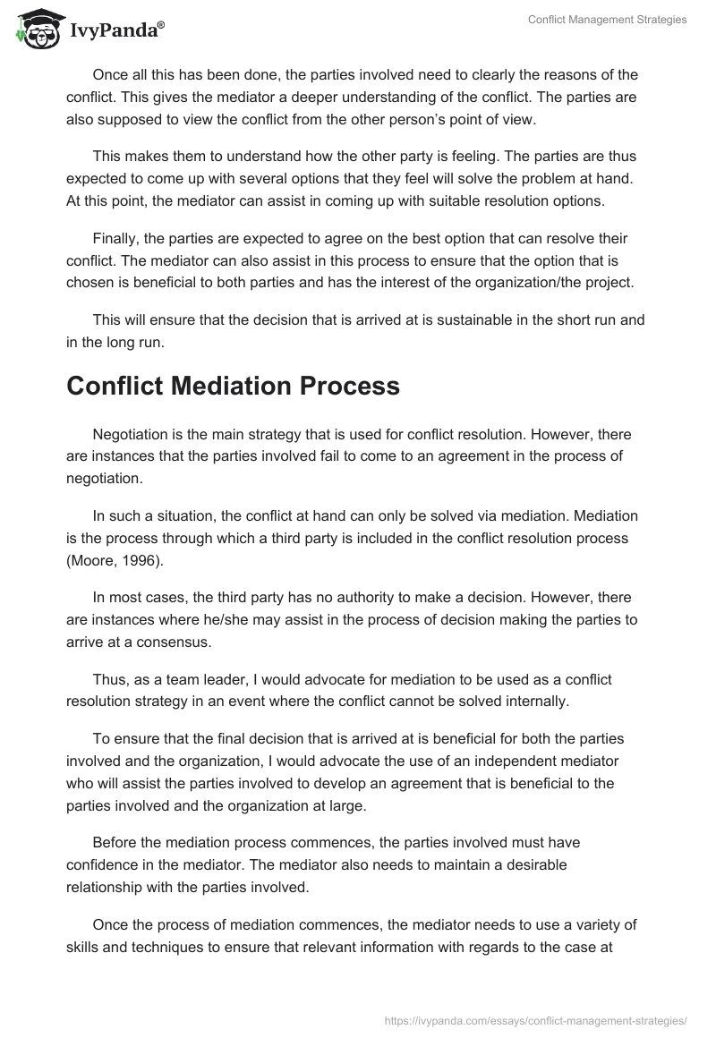 Conflict Management Strategies. Page 4