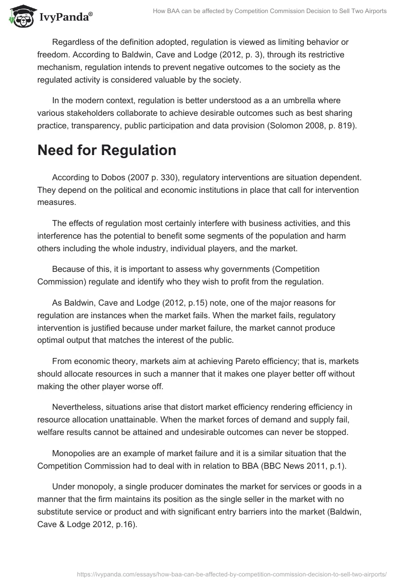 How BAA Can Be Affected by Competition Commission Decision to Sell Two Airports. Page 2