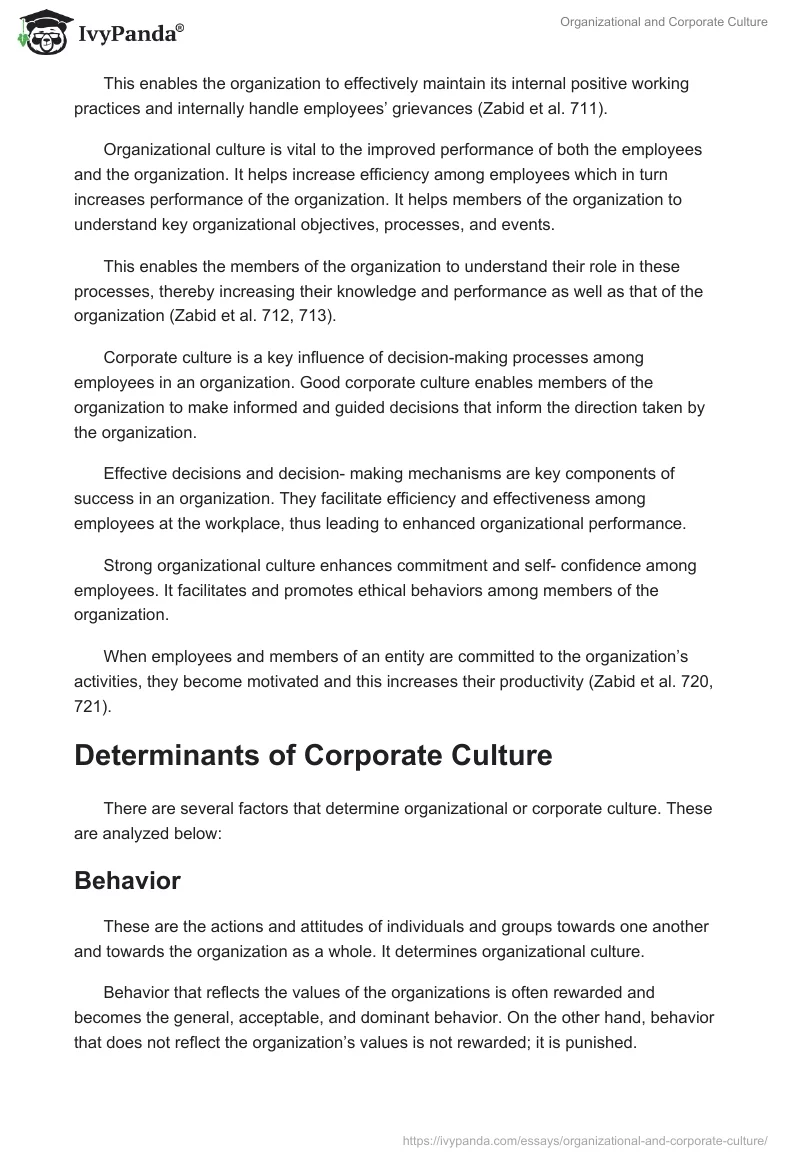 Organizational and Corporate Culture. Page 3
