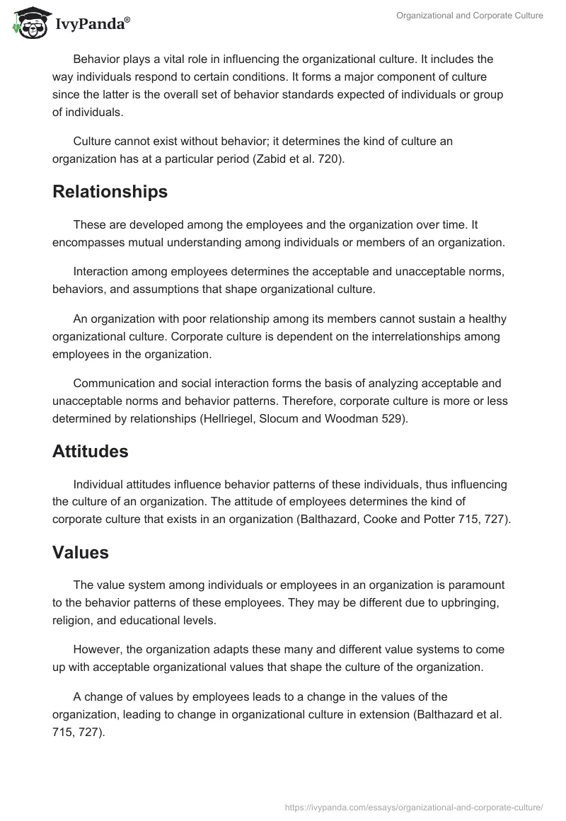 Organizational and Corporate Culture. Page 4