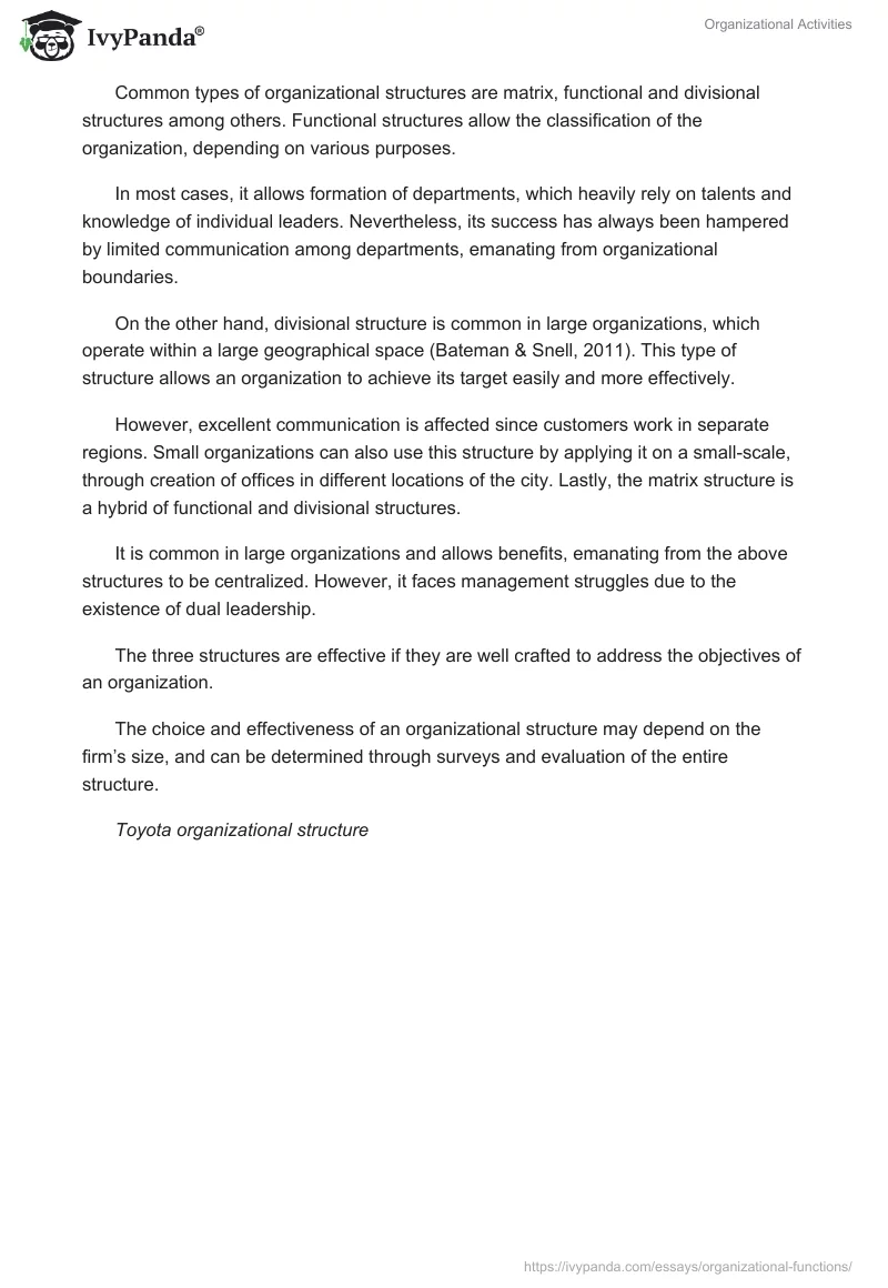 Organizational Activities. Page 2