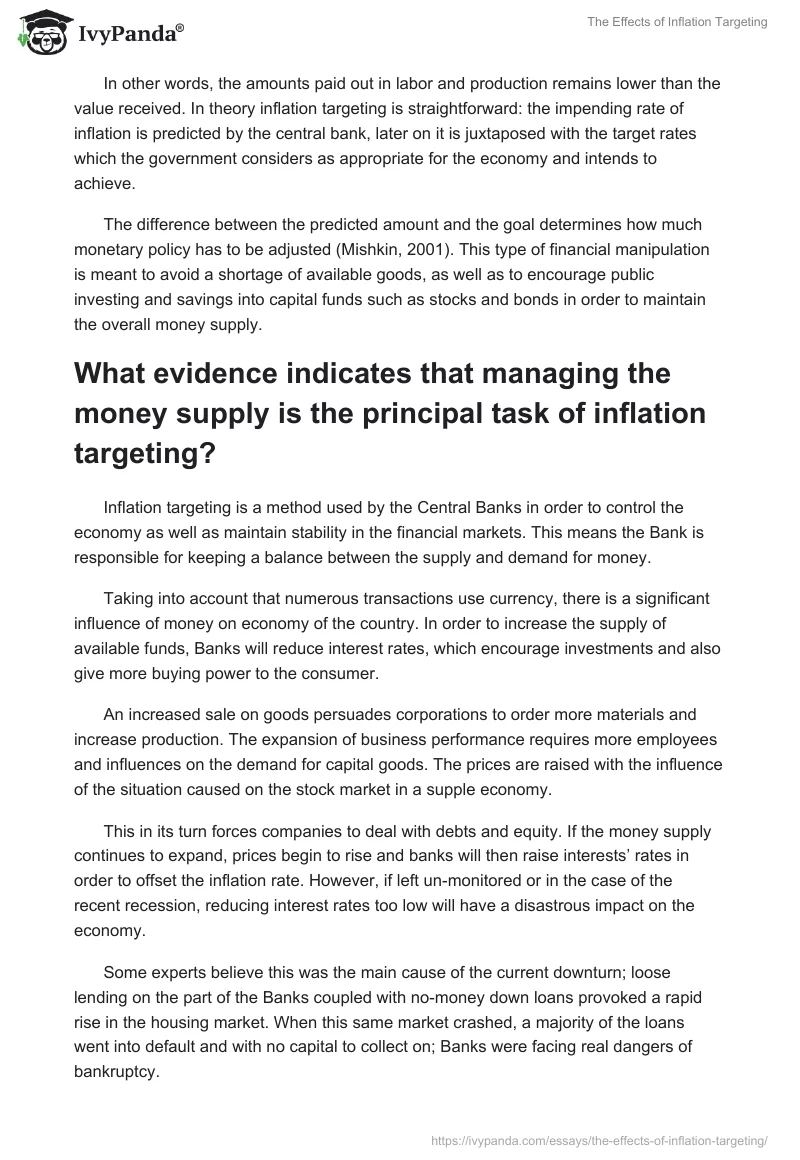 The Effects of Inflation Targeting. Page 2