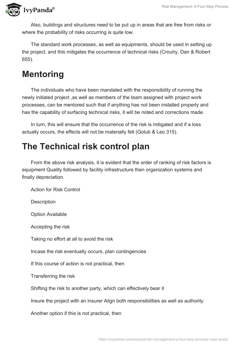 Risk Management: A Four-Step Process. Page 5