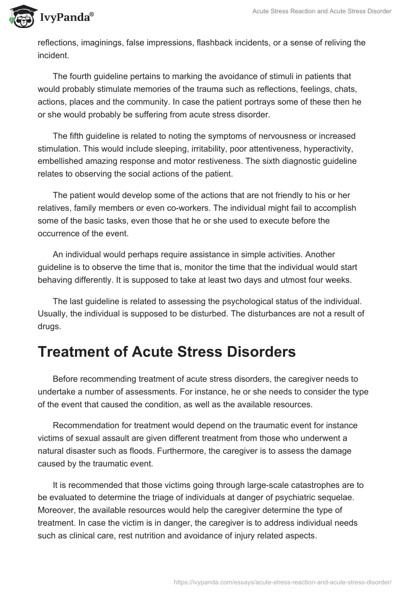 Acute Stress Reaction and Acute Stress Disorder. Page 4