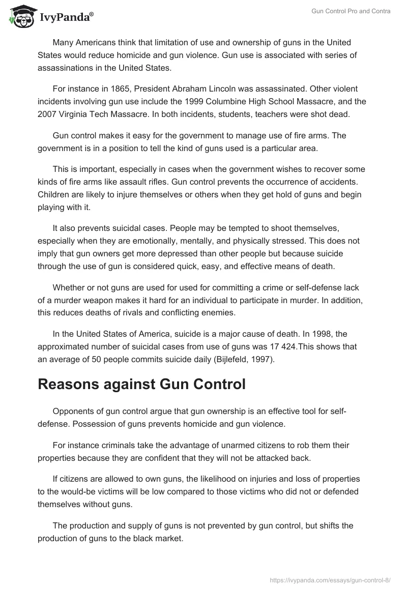 Gun Control Pro and Contra. Page 2