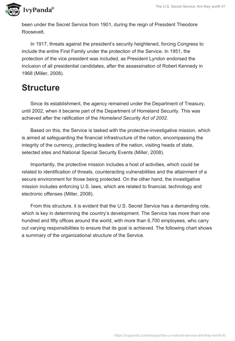 The U.S. Secret Service; Are they worth it?. Page 3