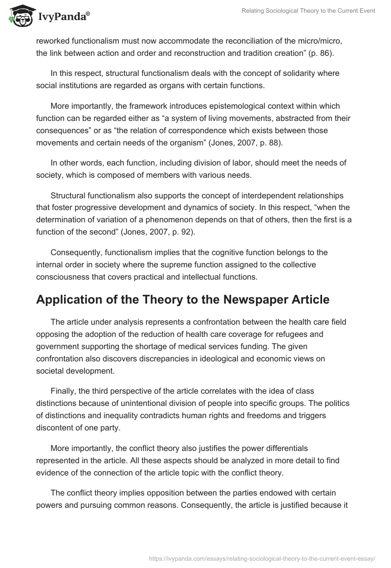 Relating Sociological Theory to the Current Event. Page 4