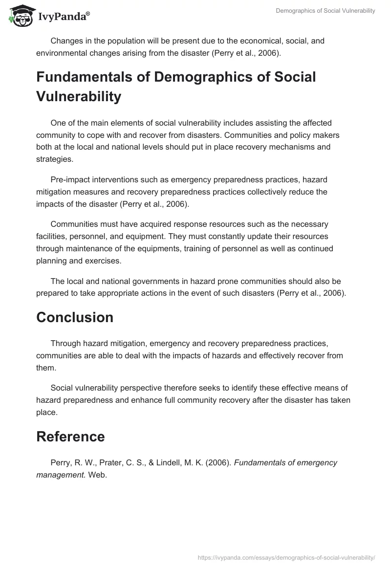 Demographics of Social Vulnerability. Page 3