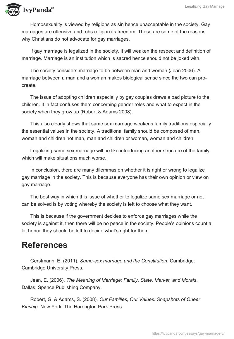 Legalizing Gay Marriage. Page 2