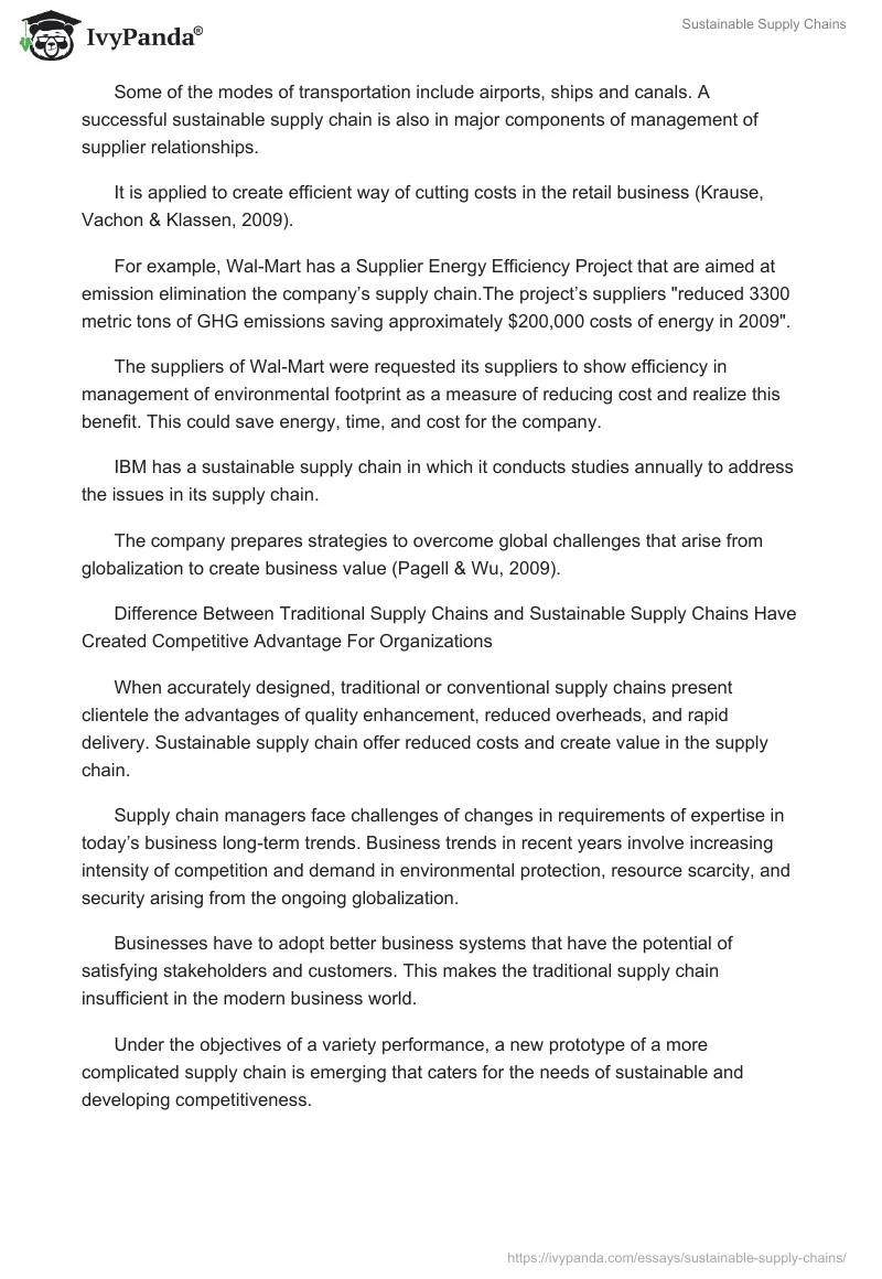 Sustainable Supply Chains. Page 2