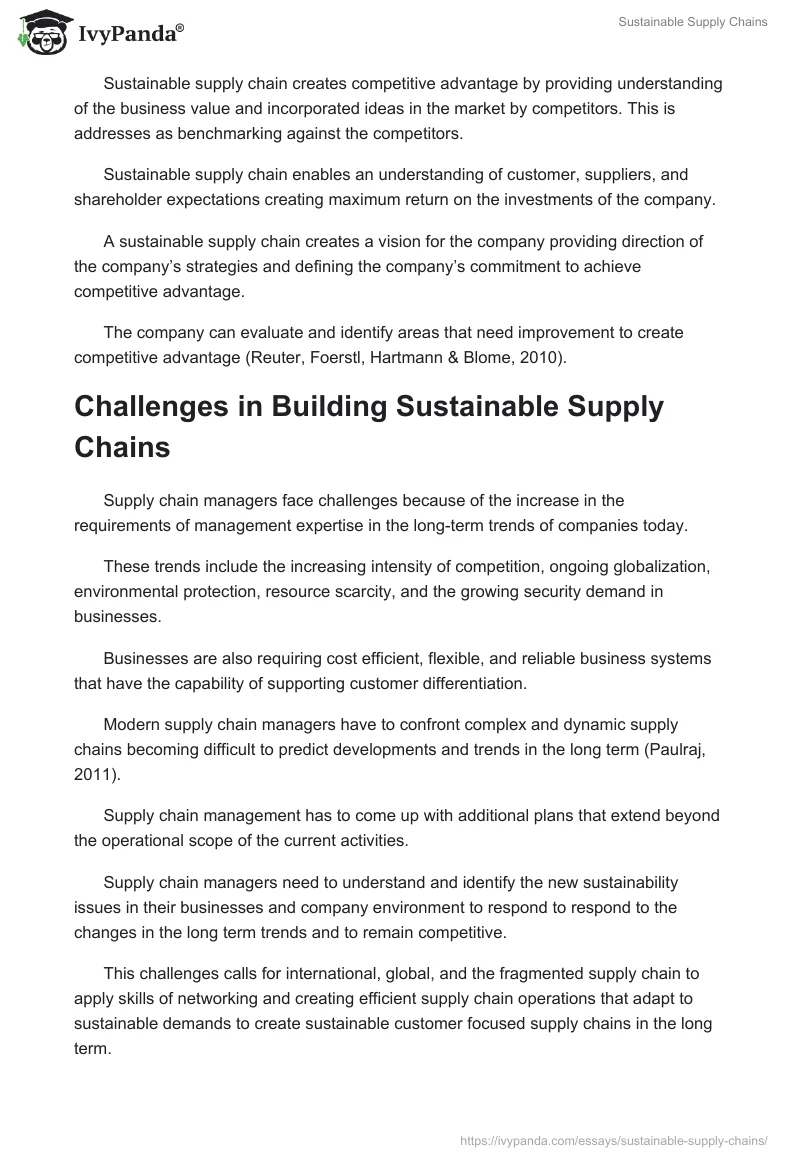 Sustainable Supply Chains. Page 4