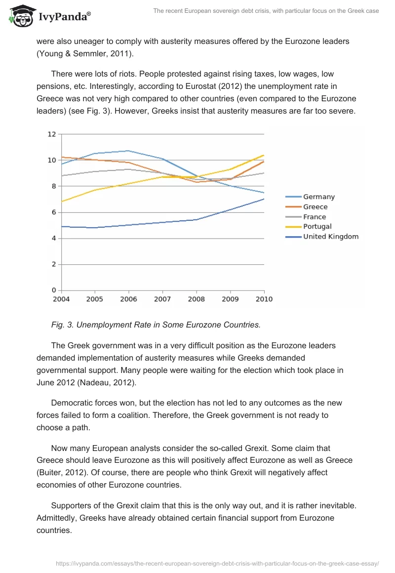 The recent European sovereign debt crisis, with particular focus on the Greek case. Page 4