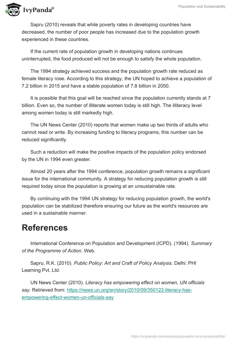 Population and Sustainability. Page 2