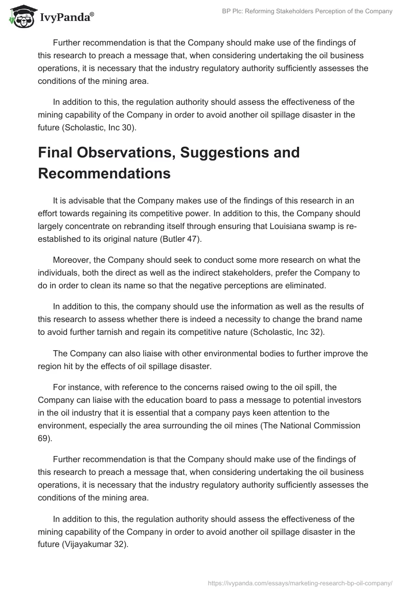 BP Plc: Reforming Stakeholders Perception of the Company. Page 5