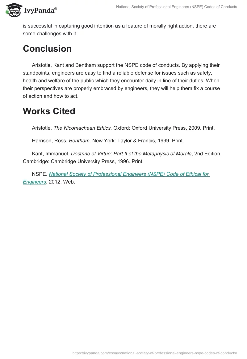 National Society of Professional Engineers (NSPE) Codes of Conducts. Page 5