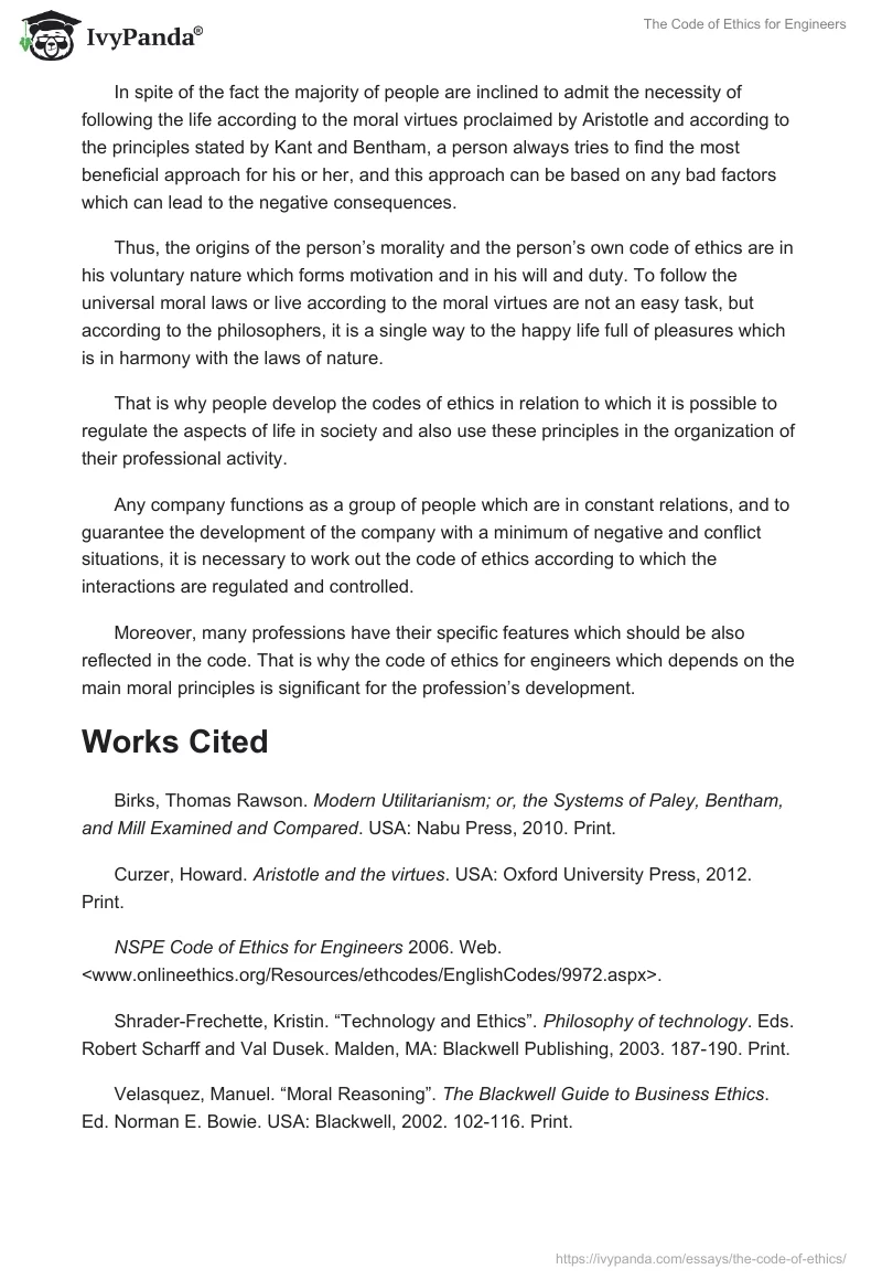 The Code of Ethics for Engineers. Page 4
