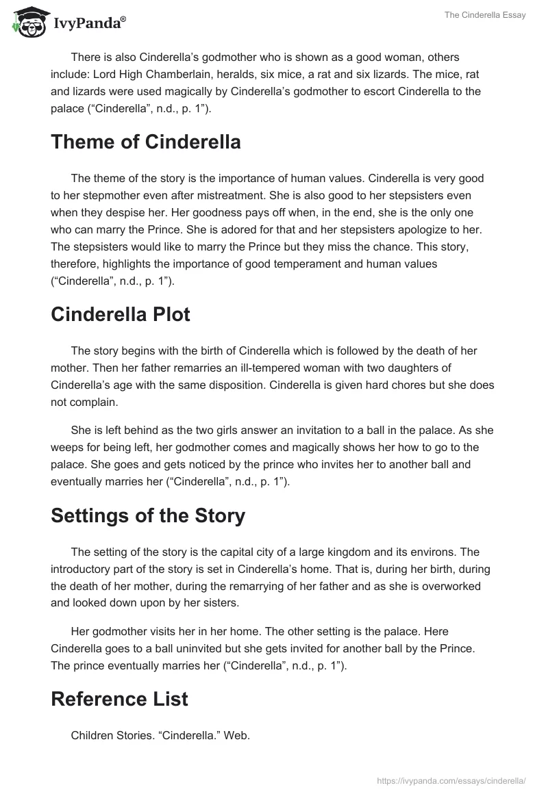 The Cinderella Essay. Page 2
