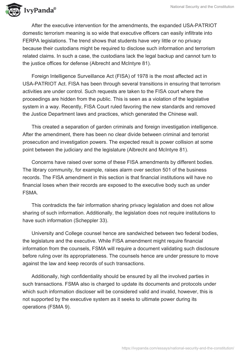 National Security and the Constitution. Page 4