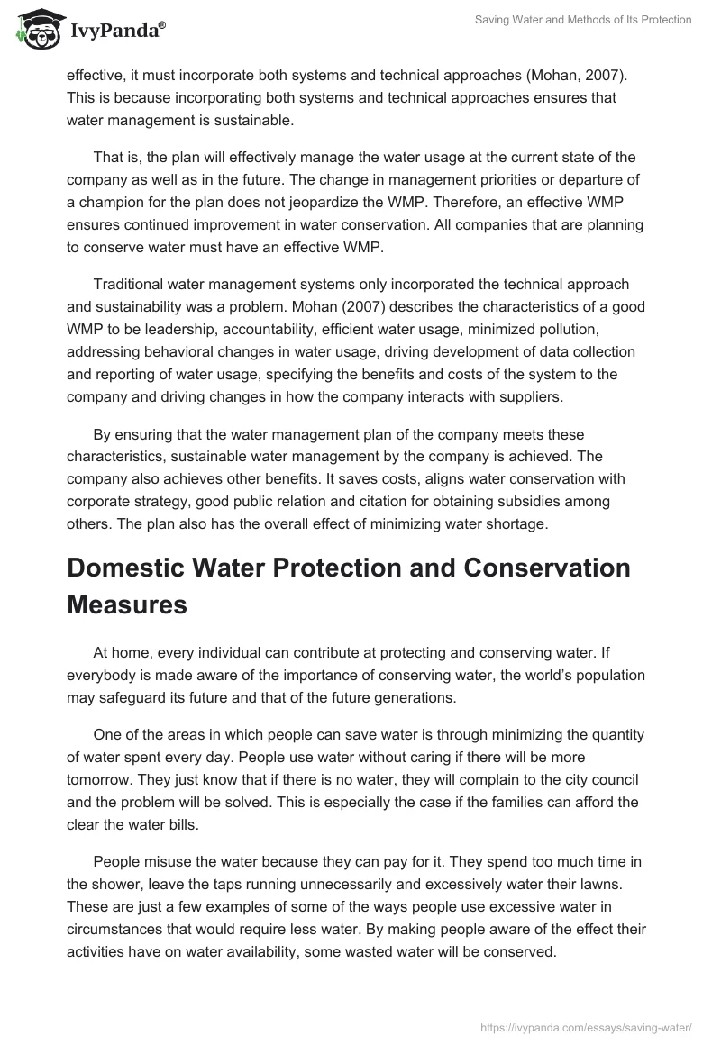 Saving Water and Methods of Its Protection. Page 3