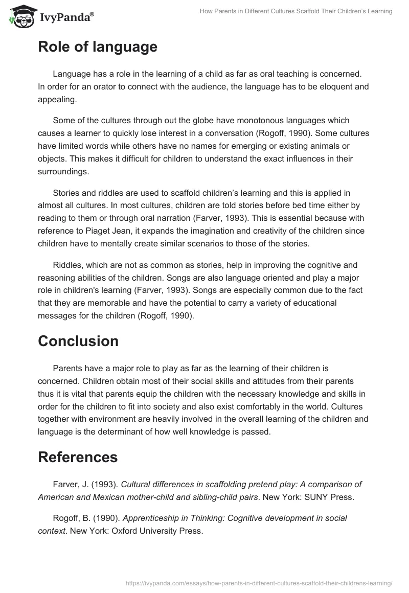 How Parents in Different Cultures Scaffold Their Children’s Learning. Page 3