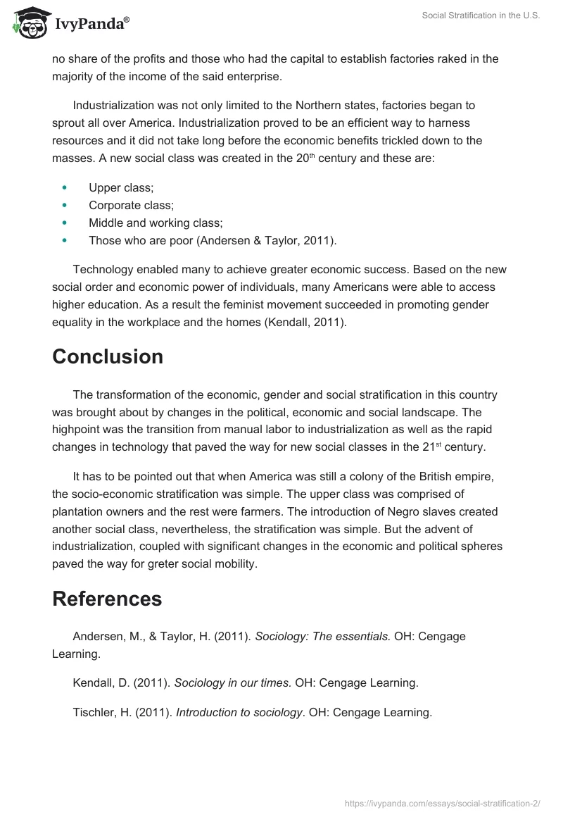 Social Stratification in the U.S.. Page 2