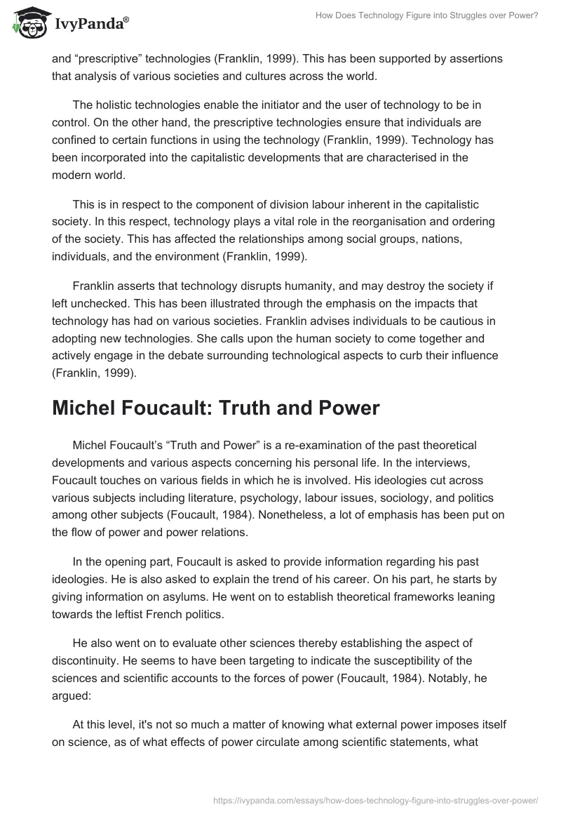 How Does Technology Figure into Struggles over Power?. Page 2