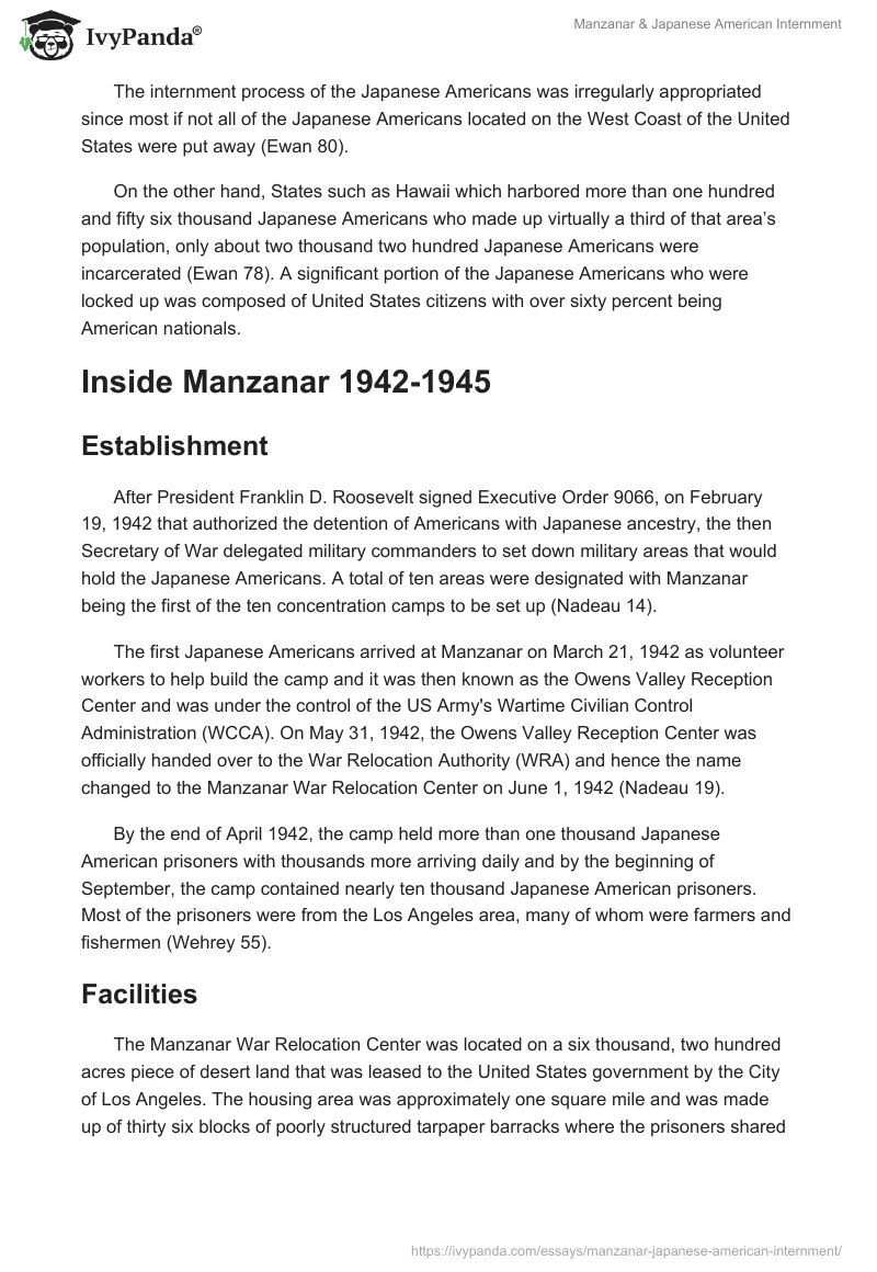 Manzanar & Japanese American Internment. Page 2