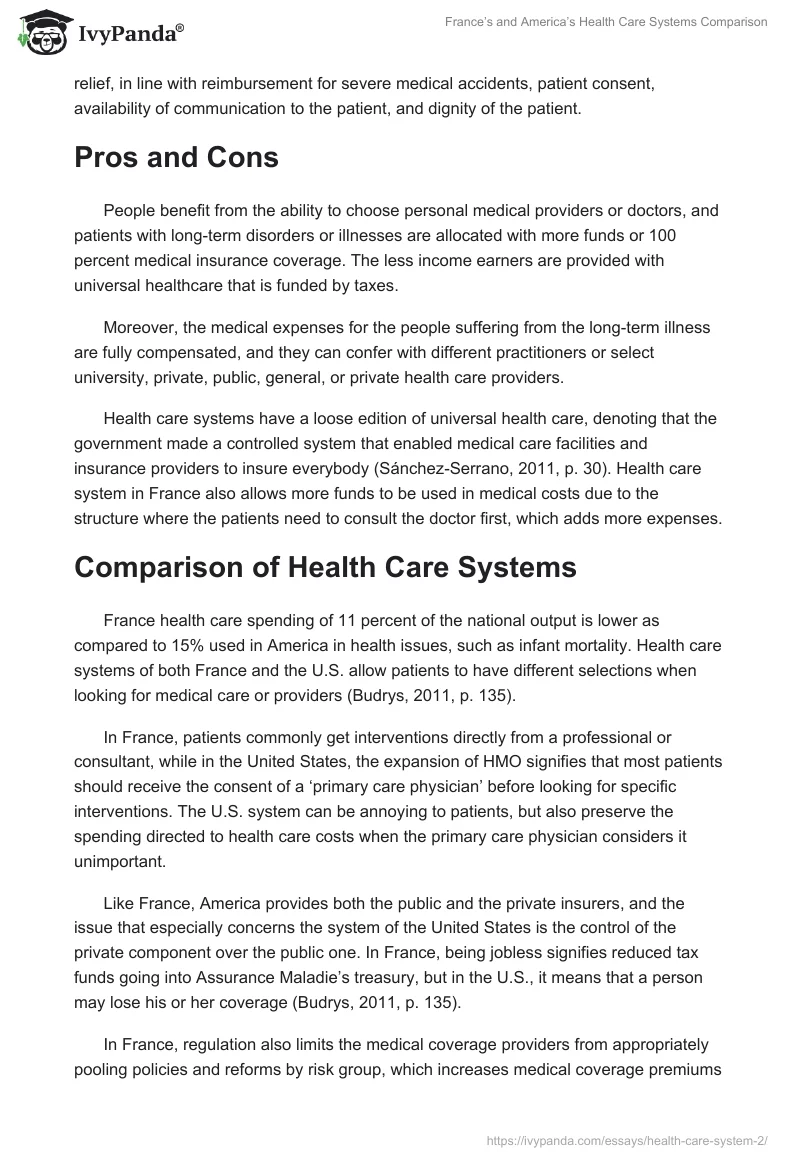 France’s and America’s Health Care Systems Comparison. Page 5