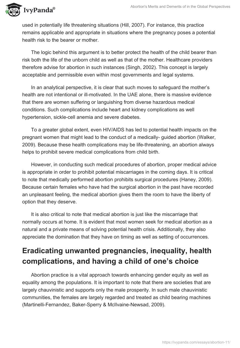 Abortion's Merits and Demerits of in the Global Perspectives. Page 2