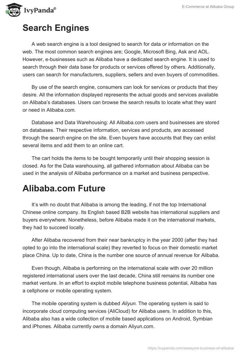 E-Commerce at Alibaba Group. Page 4