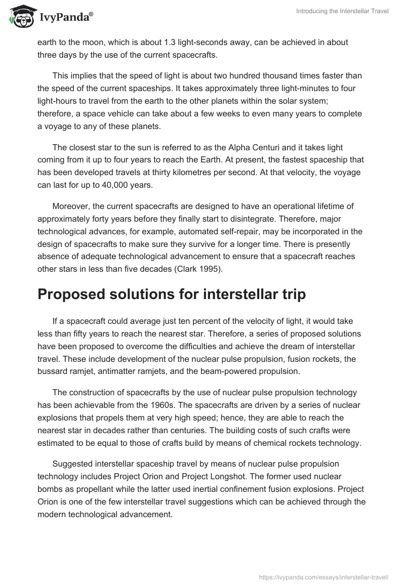 Introducing the Interstellar Travel. Page 3