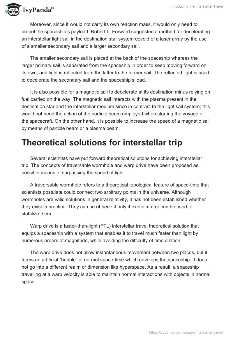 Introducing the Interstellar Travel. Page 5