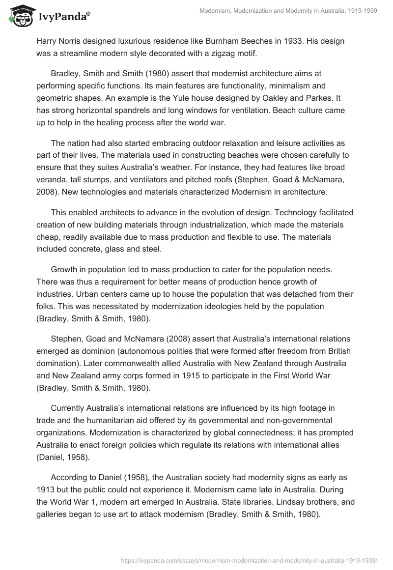 Modernism, Modernization and Modernity in Australia, 1919-1939. Page 4