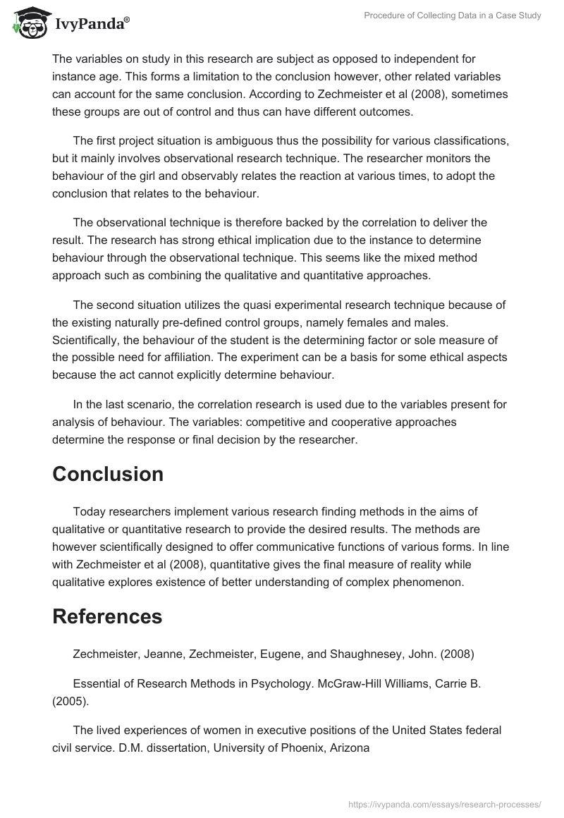 Procedure of Collecting Data in a Case Study. Page 2