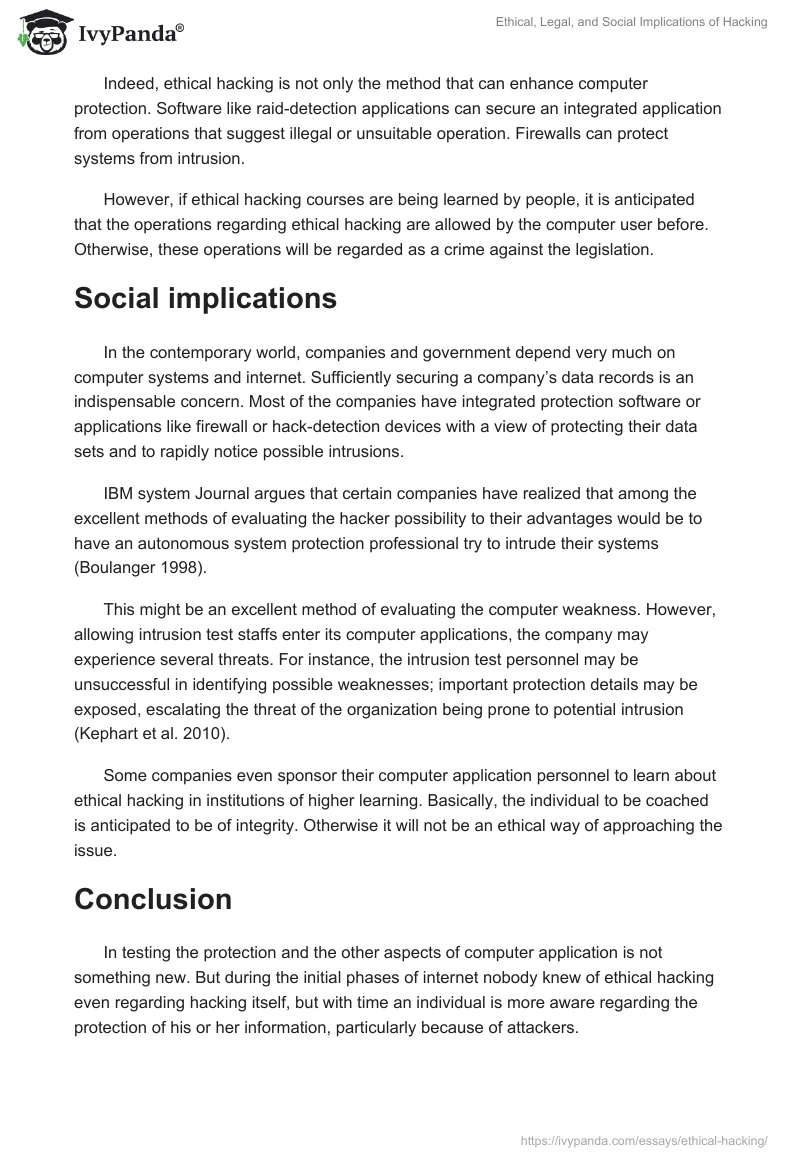 Ethical, Legal, and Social Implications of Hacking. Page 3