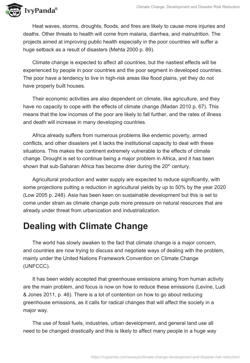 Climate Change, Development and Disaster Risk Reduction. Page 5